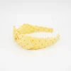 Diadema lazo chloé amarillo plumeti hecha a mano
