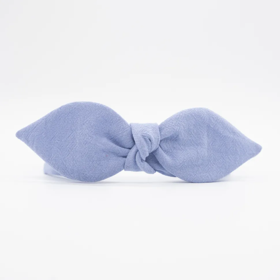 Diadema lazo chloé azul celeste lavanda hecha a mano