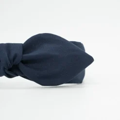 Diadema lazo chloé azul marino hecha a mano
