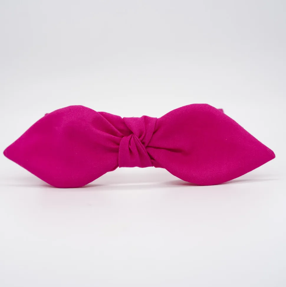 Diadema lazo chloé fucsia hecha a mano