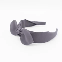 Diadema lazo chloé gris antracita hecho a mano