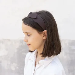 Diadema lazo chloé marrón chocolate hecha a mano
