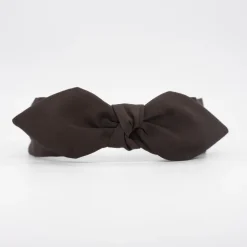 Diadema lazo chloé marrón chocolate hecha a mano