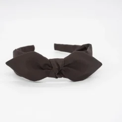 Diadema lazo chloé marrón chocolate hecha a mano