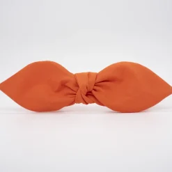 Diadema lazo chloé naranja hecha a mano