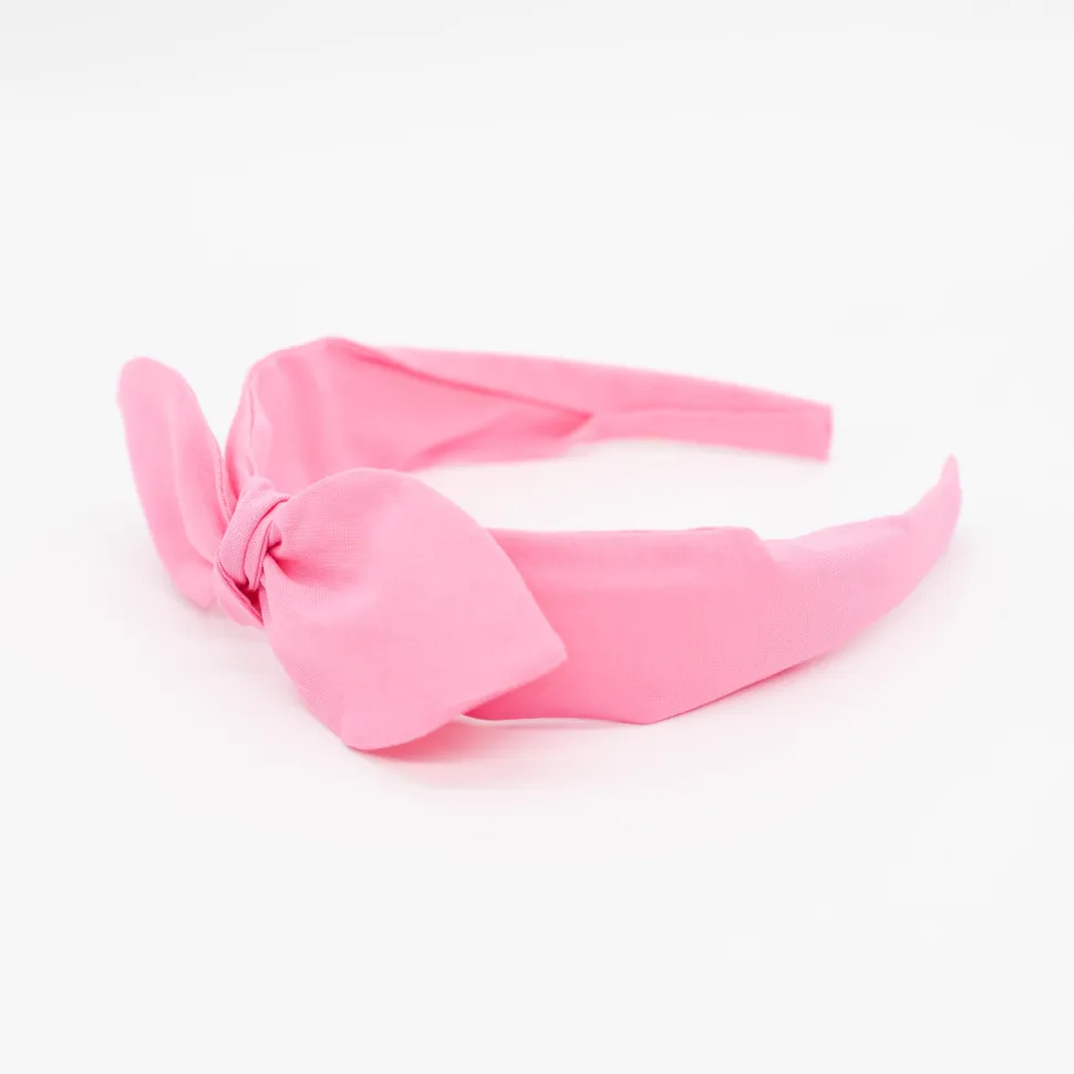 Diadema lazo chloé rosa chicle hecha a mano