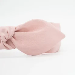 Diadema lazo chloé rosa empolvado hecha a mano