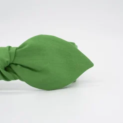 Diadema lazo chloé verde hecha a mano