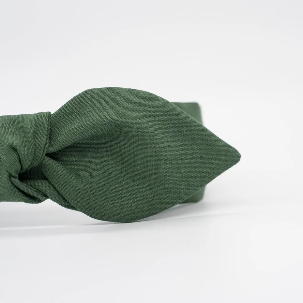 Diadema lazo chloé verde oscuro hecha a mano