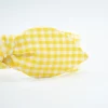 Diadema lazo chloé vichy amarillo hecha a mano