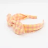 Diadema lazo chloé vichy bicolor rosa flamingo