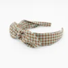 Diadema lazo chloé vichy bicolor menta