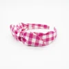 Diadema lazo chloé vichy fucsia hecha a mano
