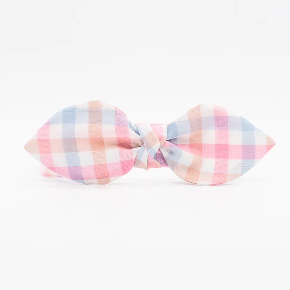 Diadema lazo chloé vichy tricolor