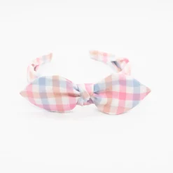 Diadema lazo chloé vichy tricolor