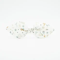 Diadema lazo flores Cotton hecha a mano
