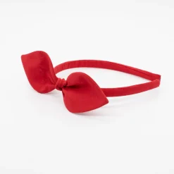 Diadema lazo rojo hecha a mano