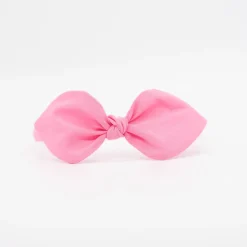 Diadema lazo rosa chicle hecha a mano