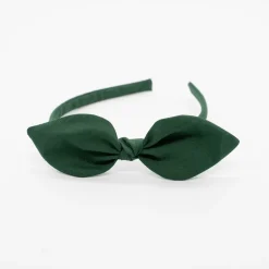 Diadema lazo verde hecha a mano