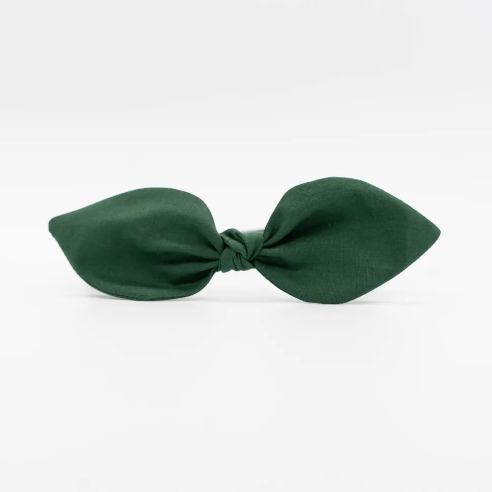Diadema lazo verde hecha a mano