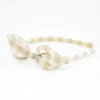 Diadema lazo vichy beige hecha a mano