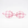 Diadema lazo vichy rosa hecha a mano