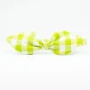 Diadema lazo vichy verde hecha a mano