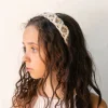 Diadema macramé color lino