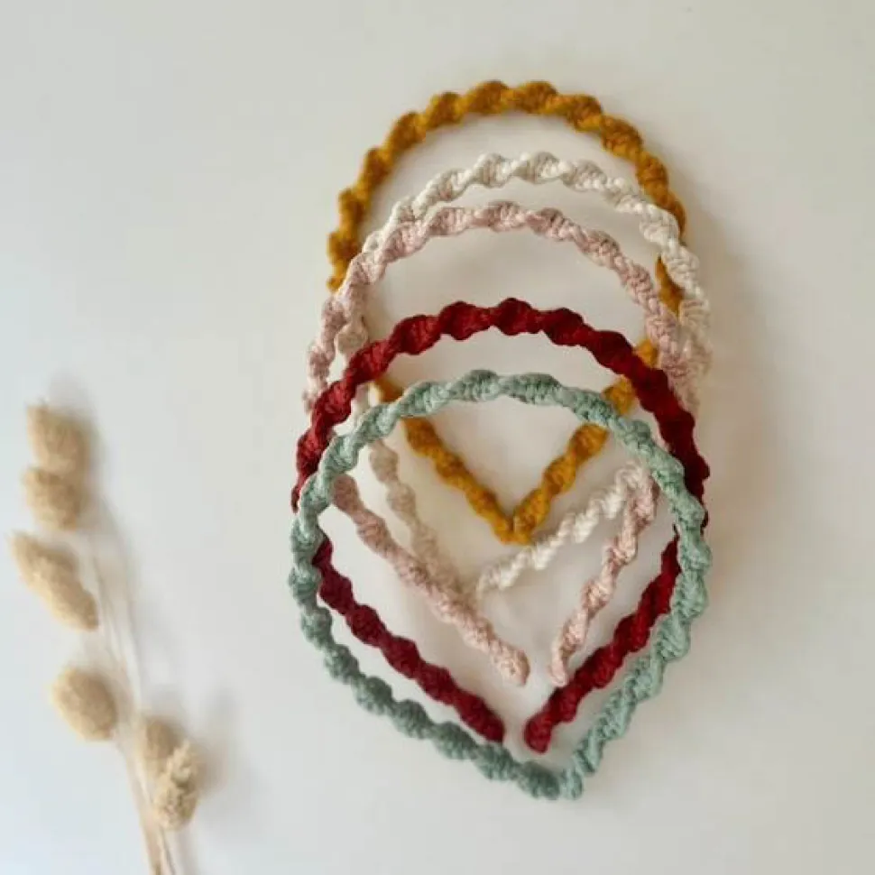Diadema macramé fina amarillo ocre