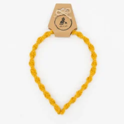 Diadema macramé fina amarillo ocre