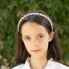 Diadema macramé fina blanca