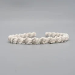 Diadema macramé fina blanca