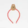 Diadema macramé fina naranja coral