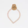 Diadema macramé fina rosa nude