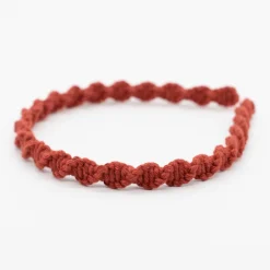 Diadema macramé fina terracota