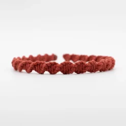 Diadema macramé fina terracota