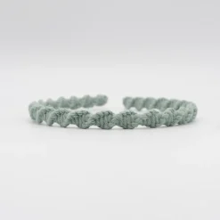 Diadema macramé fina verde