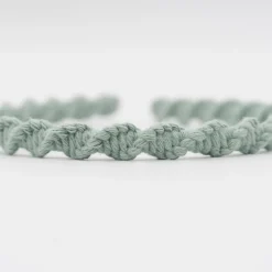 Diadema macramé fina verde