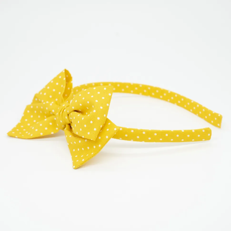 Diadema niña Alice amarillo topos
