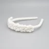 Diadema niña flores crochet perla