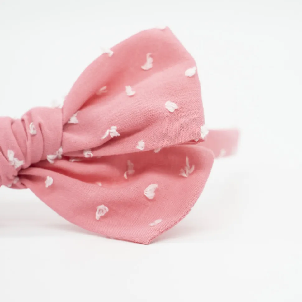 Diadema niña lazo Alice plumeti rosa