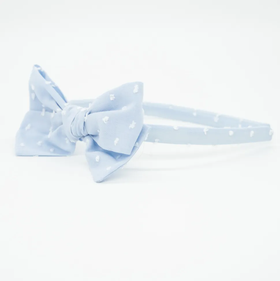 Diadema niña lazo Alice plumeti azul celeste