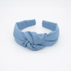 Diadema nudo azul hecha a mano
