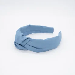 Diadema nudo azul hecha a mano