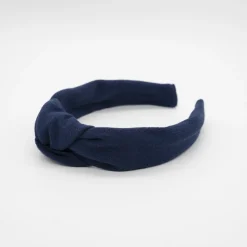 Diadema nudo azul marino hecha a mano