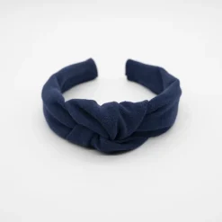 Diadema nudo azul marino hecha a mano