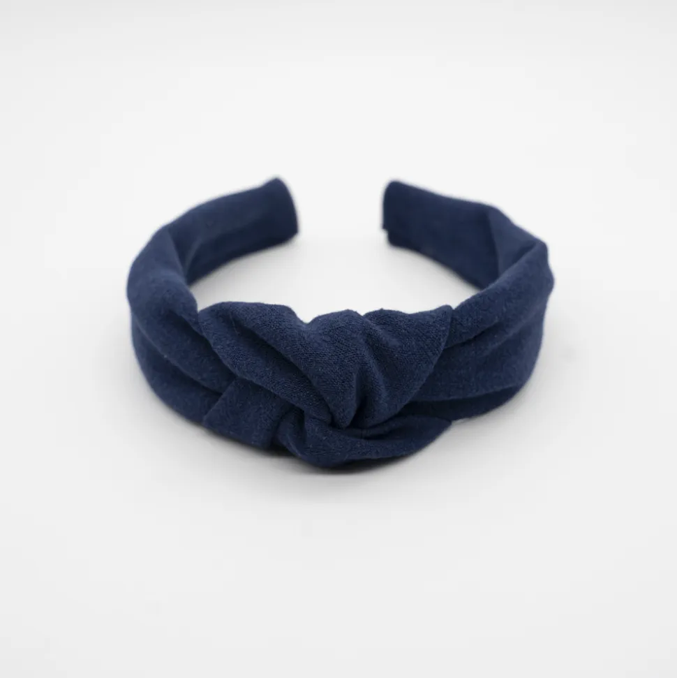 Diadema nudo azul marino hecha a mano