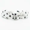 Diadema nudo blanca estrellas hecha a mano