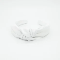 Diadema nudo blanco rústico hecha a mano
