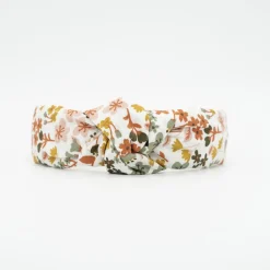 Diadema nudo flores de colores hecha a mano